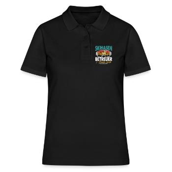 Skifahren SKIHASEN BETREUER 1. STUNDE GRATIS - Frauen Polo Shirt - Schwarz - Vorne - Ailine (174cm)