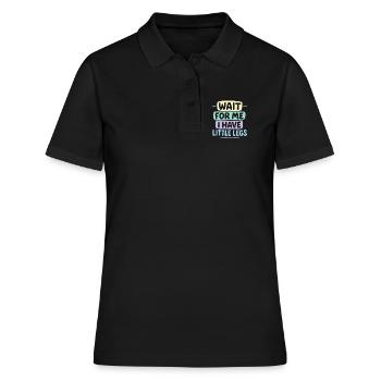 Cute Saying Humor Meme Funny Gift Idea - Women's Polo Shirt - black - Front - Ailine (174cm)