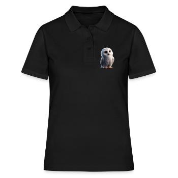 Chouette blanche Chouette Chouette Chouette Chouette Chouette Chouette des neiges - Polo Femme - noir - Devant - Ailine (174cm)