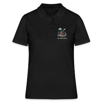 Mode bac à sable IRL | Mode de vie dans les maisons miniatures - Polo Femme - noir - Devant - Ailine (174cm)