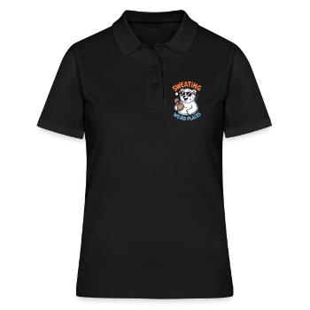 Dictions de transpiration Drôle de cadeau de transpiration - Polo Femme - noir - Devant - Ailine (174cm)