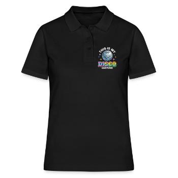 Voici mon costume disco boule disco - Polo Femme - noir - Devant - Ailine (174cm)