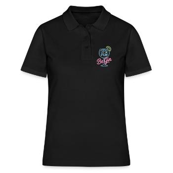 Gin Que le plaisir soit Gin & Tonic Fête des Amateurs Gin - Polo Femme - noir - Devant - Ailine (174cm)