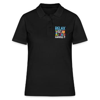 Nounou d’appréciation de la baby-sitter Au Pair - Polo Femme - noir - Devant - Ailine (174cm)