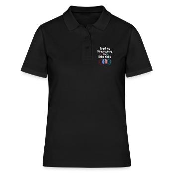 Baby shower juillet - Polo Femme - noir - Devant - Ailine (174cm)