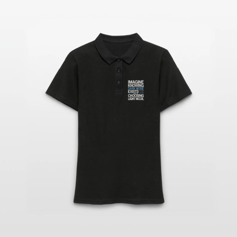 Le mode sombre existe Programmeur IT Nerd Coder Office Polo Femme