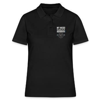 Stimmung nach Hodograph | Gewitterprognose - Frauen Polo Shirt - Schwarz - Vorne - Ailine (174cm)