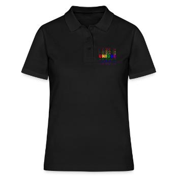 Mois de la fierté gay LGBT L’amour est unique - Polo Femme - noir - Devant - Ailine (174cm)
