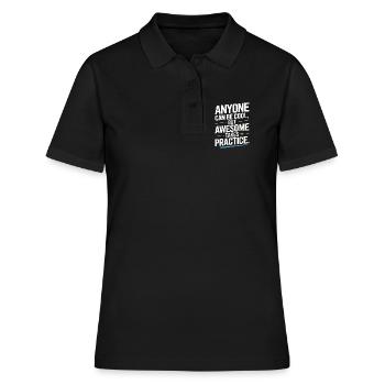 Anyone Can Be Cool Awesome Nerd Gamer Geek Ironie - Frauen Polo Shirt - Schwarz - Vorne - Ailine (174cm)