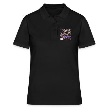 Kayak en canoë - Je suis le kayakiste génial - Polo Femme - noir - Devant - Ailine (174cm)