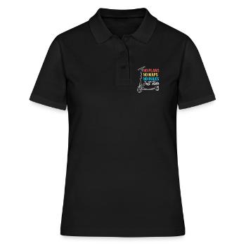 Scooter Roller - Frauen Polo Shirt - Schwarz - Vorne - Ailine (174cm)