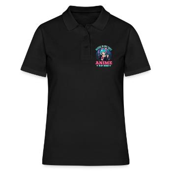 Anime et musique Chibi - Polo Femme - noir - Devant - Ailine (174cm)