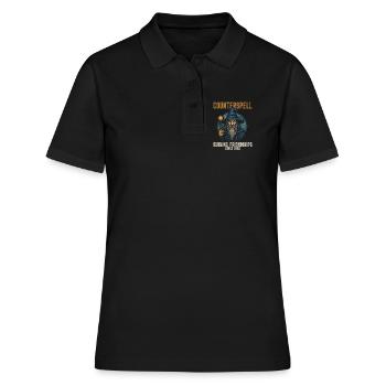Contre-sort : Amitiés courantes depuis 1993 - Polo Femme - noir - Devant - Ailine (174cm)