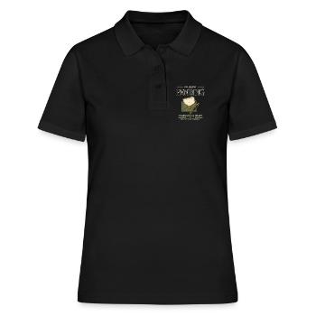 Ma réponse est toujours en attente – Introverti humoristique - Polo Femme - noir - Devant - Ailine (174cm)