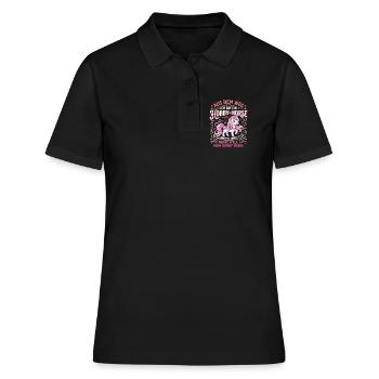 Hobby Horse Prinzessin Aus dem Weg Ich Bin EIN - Frauen Polo Shirt - Schwarz - Vorne - Ailine (174cm)