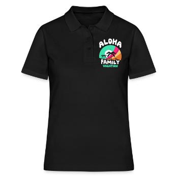 Vacances en famille Aloha Vacances en famille - Polo Femme - noir - Devant - Ailine (174cm)