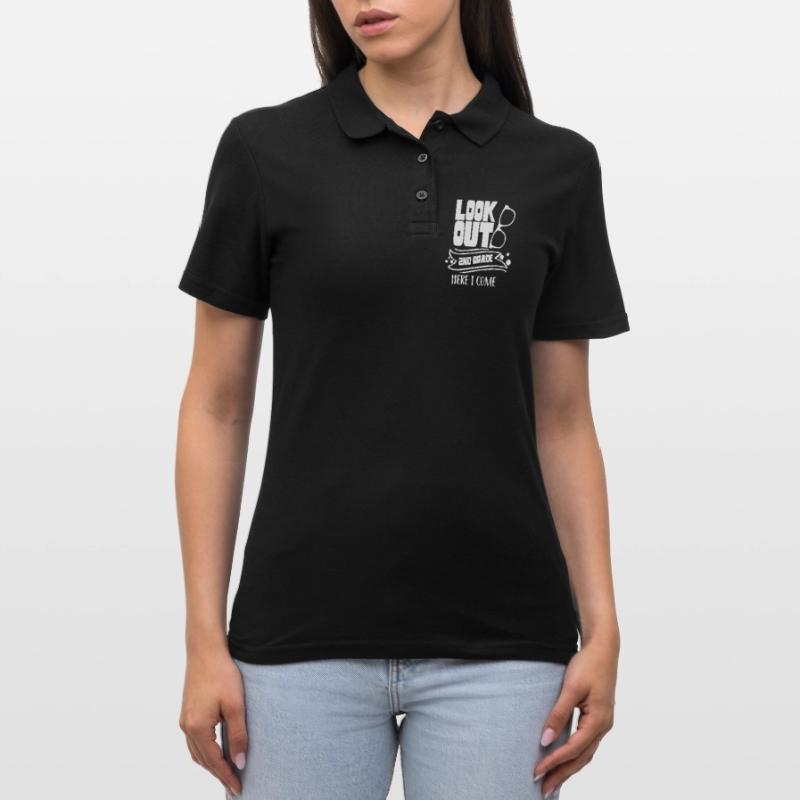 Attention second grade I come second grader Women's Polo Shirt