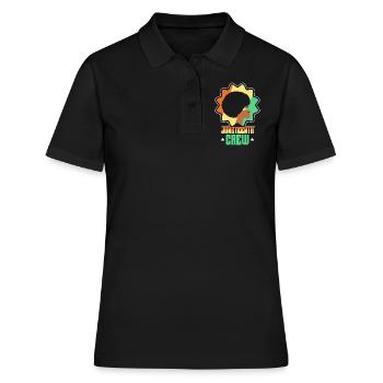 Juneteenth Team 1865 Black African American - Polo Femme - noir - Devant - Ailine (174cm)