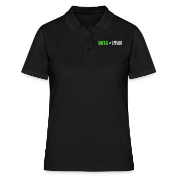 Data > opinion Code Coding Programmer Coder - Women's Polo Shirt - black - Front - Ailine (174cm)