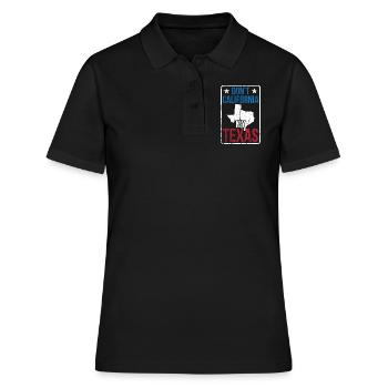 Californie Texas Texan Texan Pride Dictons - Polo Femme - noir - Devant - Ailine (174cm)