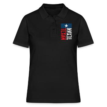 Dictons texans Texas Texan Pride - Polo Femme - noir - Devant - Ailine (174cm)