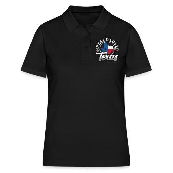 Peace Love Texas Pride Texan Texan - Polo Femme - noir - Devant - Ailine (174cm)