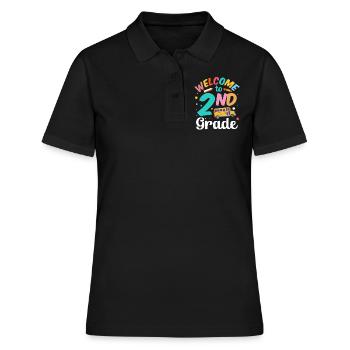 Willkommen In Der Zweiten Klasse Zweite Klasse - Frauen Polo Shirt - Schwarz - Vorne - Ailine (174cm)