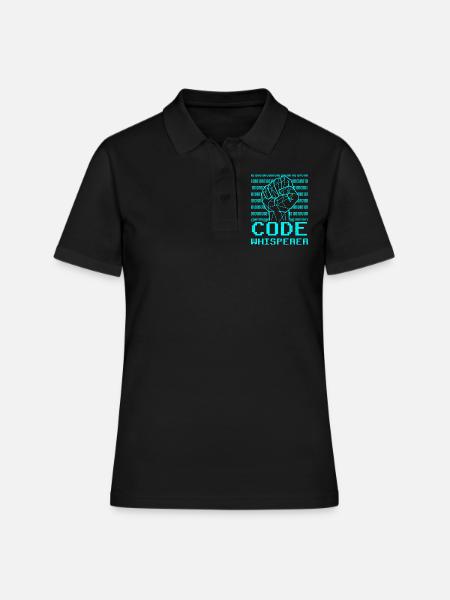 Code Whisperer Coding Coder Programmer - Women's Polo Shirt - black