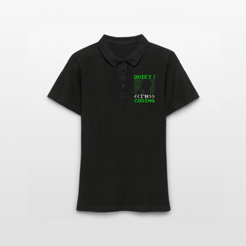 Leise Ich Programmiere Coding Coder Programmieren Frauen Polo Shirt