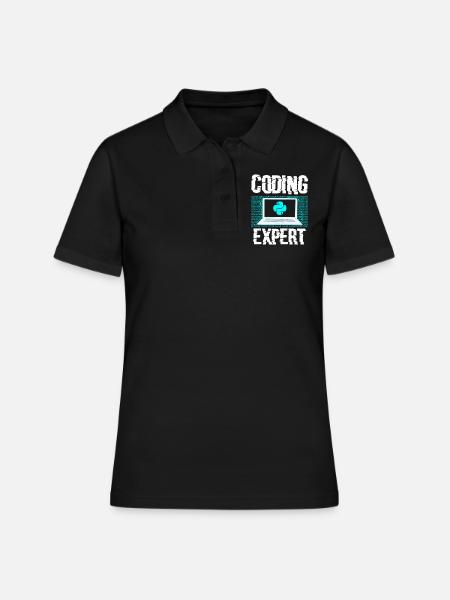Programmeur de programmation codeur expert en codage - Polo Femme - noir