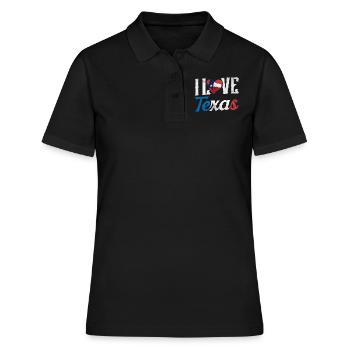 J’aime les dictons texans Texan Texan pride - Polo Femme - noir - Devant - Ailine (174cm)
