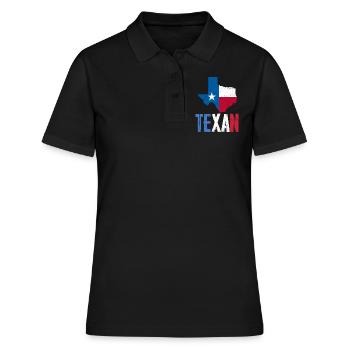 Texan texan Texas Pride Dictons - Polo Femme - noir - Devant - Ailine (174cm)