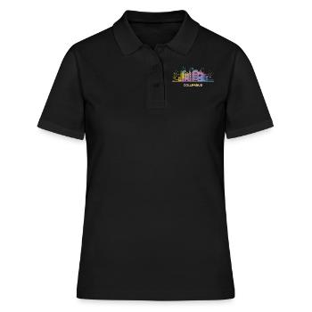 Columbusite Skyline Columbus - Polo Femme - noir - Devant - Ailine (174cm)