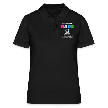Sensibilisation aux maladies rares Rare is Beautiful - Polo Femme - noir - Devant - Ailine (174cm)