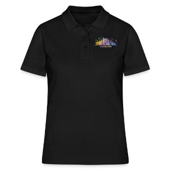 Clevelander Skyline Cleveland - Polo Femme - noir - Devant - Ailine (174cm)