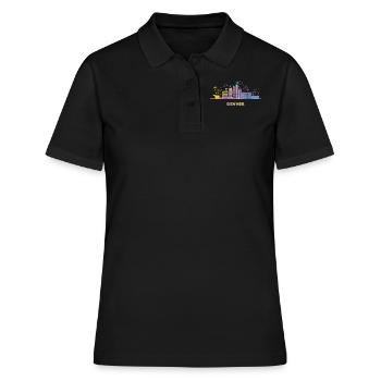 Denverites Skyline Denver - Frauen Polo Shirt - Schwarz - Vorne - Ailine (174cm)