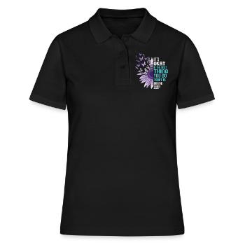 Sensibilisation à la prévention du suicide - Polo Femme - noir - Devant - Ailine (174cm)