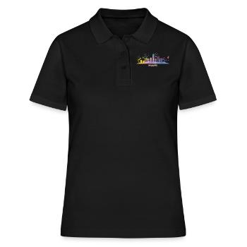 Ligne d’horizon de Miami Miami - Polo Femme - noir - Devant - Ailine (174cm)