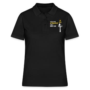 Lineman Valentine 69kV Line Attraction Humor Liebe - Frauen Polo Shirt - Schwarz - Vorne - Ailine (174cm)