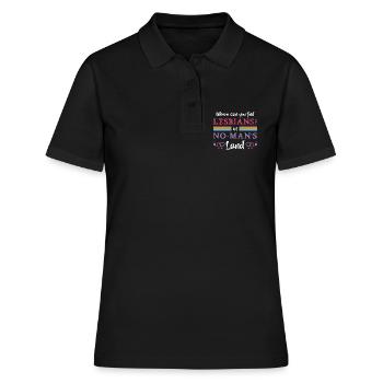 Lesbienne lesbienne lesbiennes LGBT Arc-en-ciel Cadeau - Polo Femme - noir - Devant - Ailine (174cm)