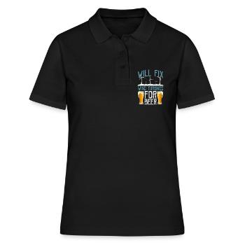 Wind Turbine Tech Will Fix Wind Turbines Windmill - Frauen Polo Shirt - Schwarz - Vorne - Ailine (174cm)