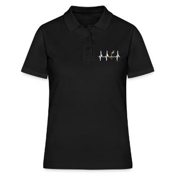 Jardin Heartbeat - Jardinier - Polo Femme - noir - Devant - Ailine (174cm)