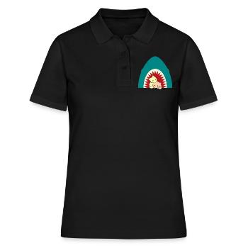 Chat mangeur de requins - Polo Femme - noir - Devant - Ailine (174cm)