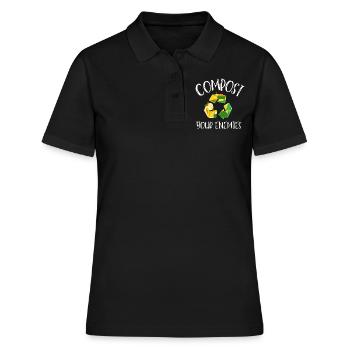 Compostez vos ennemis - Polo Femme - noir - Devant - Ailine (174cm)