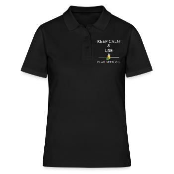 Superfood Flax Oil - Women's Polo Shirt - black - Front - Ailine (174cm)