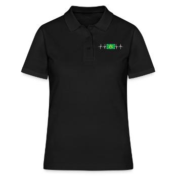 Royaume-Uni Rutland Flag - Polo Femme - noir - Devant - Ailine (174cm)