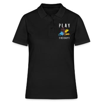 Thérapeute du jeu - Thérapeute en récréothérapie RT - Polo Femme - noir - Devant - Ailine (174cm)