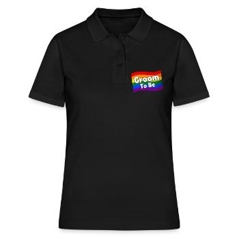 Gay Pride Groom To Be gay groom gay fiancé LGBTQ - Polo Femme - noir - Devant - Ailine (174cm)