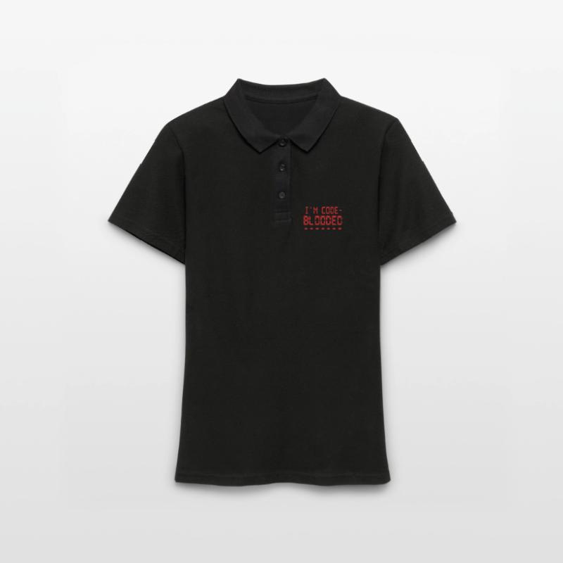 Computerprogrammierung Ich bin Code Blooded Programmierer Frauen Polo Shirt