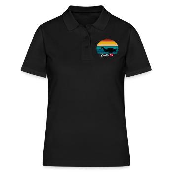 Sweden Scuba Diving Gift - Frauen Polo Shirt - Schwarz - Vorne - Ailine (174cm)